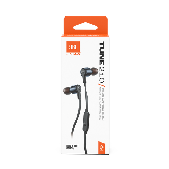 JBL T210 Auricolari In-Ear Bassi Potenti, Nero