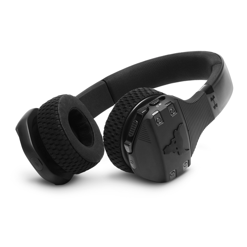 UA Sport Wireless Train Project Rock – Engineered by JBL - Black - On-ear sport Headphones - Detailshot 1 image number null