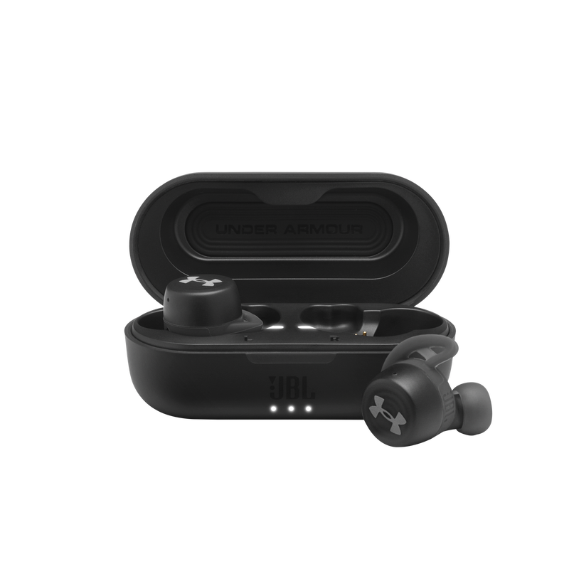 UA True Wireless Streak - Black - Ultra-compact In-Ear Sport Headphones - Hero image number null