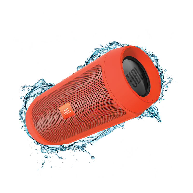 JBL Charge 2+ - Orange - Splashproof Bluetooth Speaker with Powerful Bass - Hero image number null