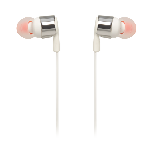 jbl t210 in-ear jack earphones, white/pink