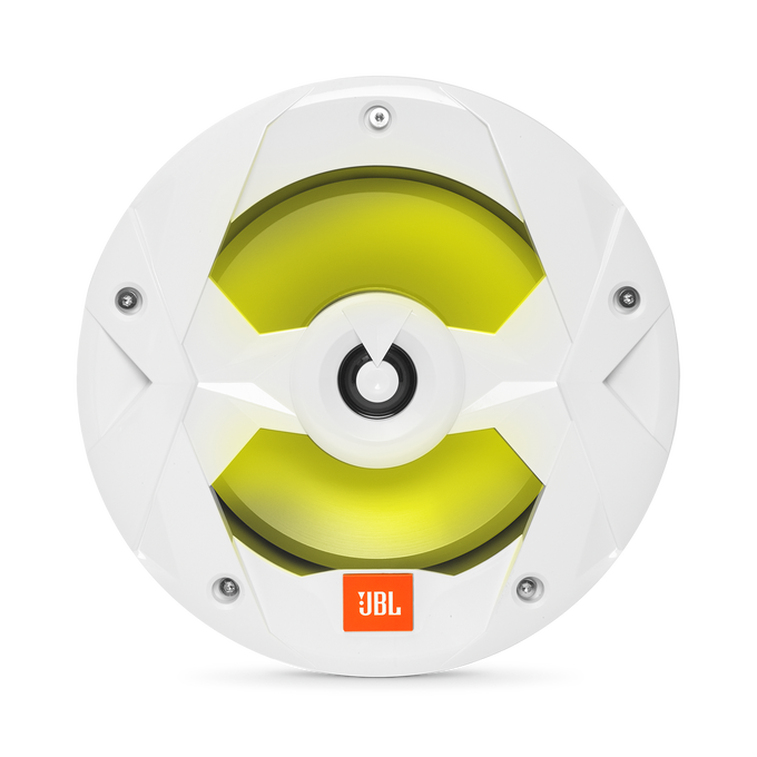 Club Marine MS8LW - White Gloss - 8" (200mm) two-way marine audio speaker with RGB lighting – White - Hero image number null