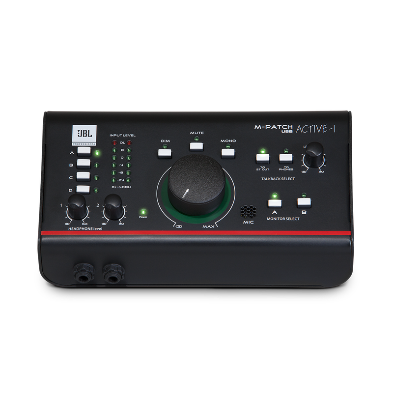 JBL M-Patch Active-1 - Black - Precision Monitor Control Plus Studio Talkback and USB Audio I/O - Hero image number null
