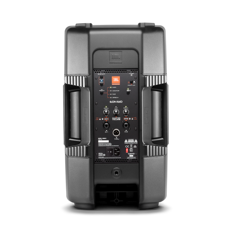 JBL EON610 - Black - 10" (25 cm) Two-Way Multipurpose Self-Powered Sound Reinforcement - Back image number null
