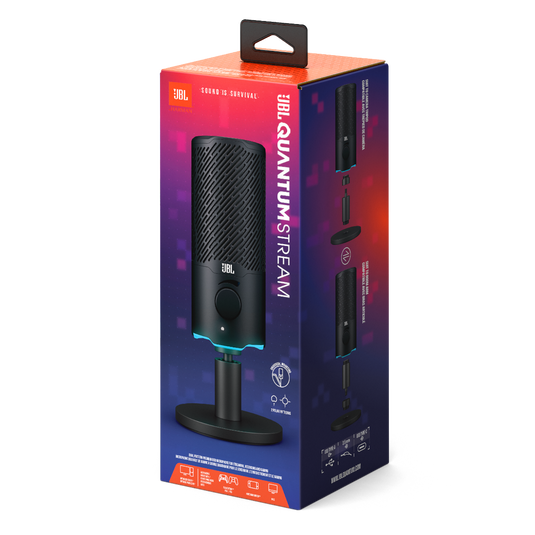 JBL Quantum Stream | Dual pattern premium USB microphone for