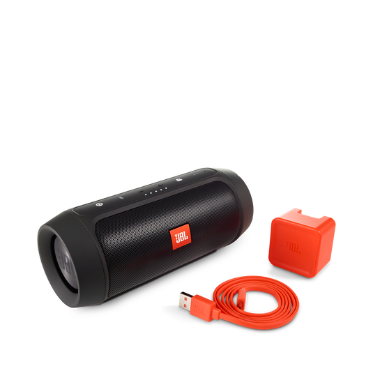 JBL Charge 2+ - Black - Splashproof Bluetooth Speaker with Powerful Bass - Detailshot 6 image number null