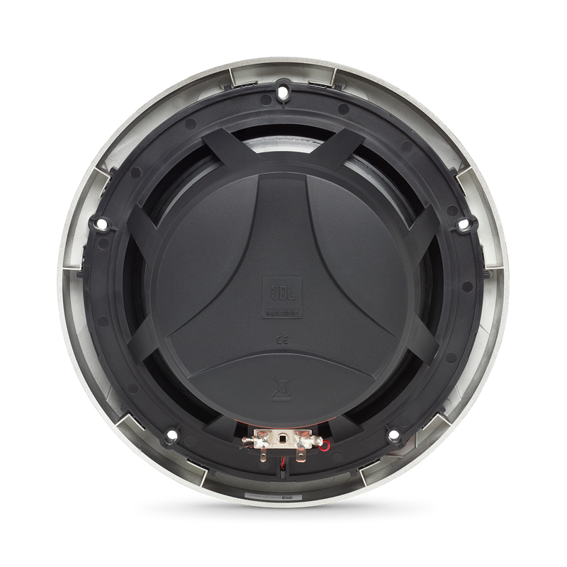 Club Marine MS8LB - Black Matte - Club Marine MS8LB—8" (200mm) two-way marine audio multi-element speaker with RGB lighting – Black - Back image number null