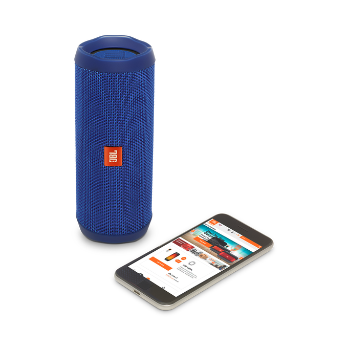 JBL Flip 4 - Blue - A full-featured waterproof portable Bluetooth speaker with surprisingly powerful sound. - Detailshot 2 image number null