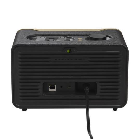 JBL Authentics 200 - Black - Smart home speaker with Wi-Fi, Bluetooth and Voice Assistants with retro design - Back image number null
