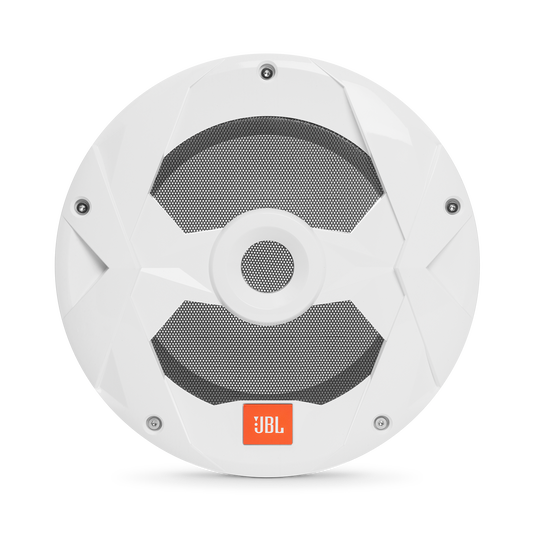 Club Marine MS10LW - White Gloss - 10" (250mm) marine audio subwoofer with RGB lighting – White - Front image number null