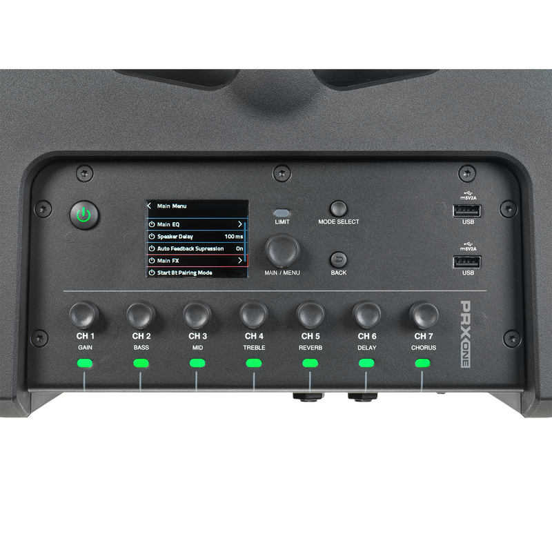 JBL PRX ONE - Black - All-In-One Powered Column PA with Mixer and DSP - Detailshot 2 image number null
