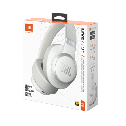 JBL LIVE 770NC ワイヤレスヘッドホン ホワイト JBL Live 770NC (White) Over-ear wireless Bluetooth® noise