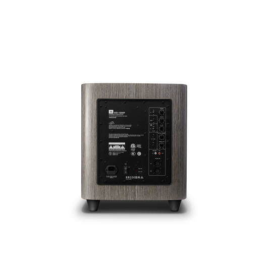 HDI-1200P - Grey Oak - 12-inch (300mm) 1000W Powered Subwoofer - Back image number null
