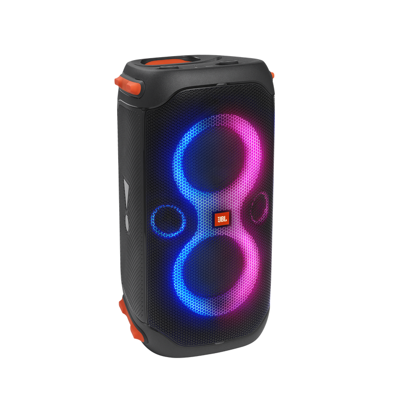 JBL Partybox 110 - Black - Portable party speaker with 160W powerful sound, built-in lights and splashproof design. - Hero image number null