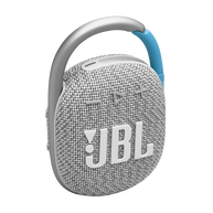 JBL Clip 4 Eco - White - Ultra-portable Waterproof Speaker - Hero