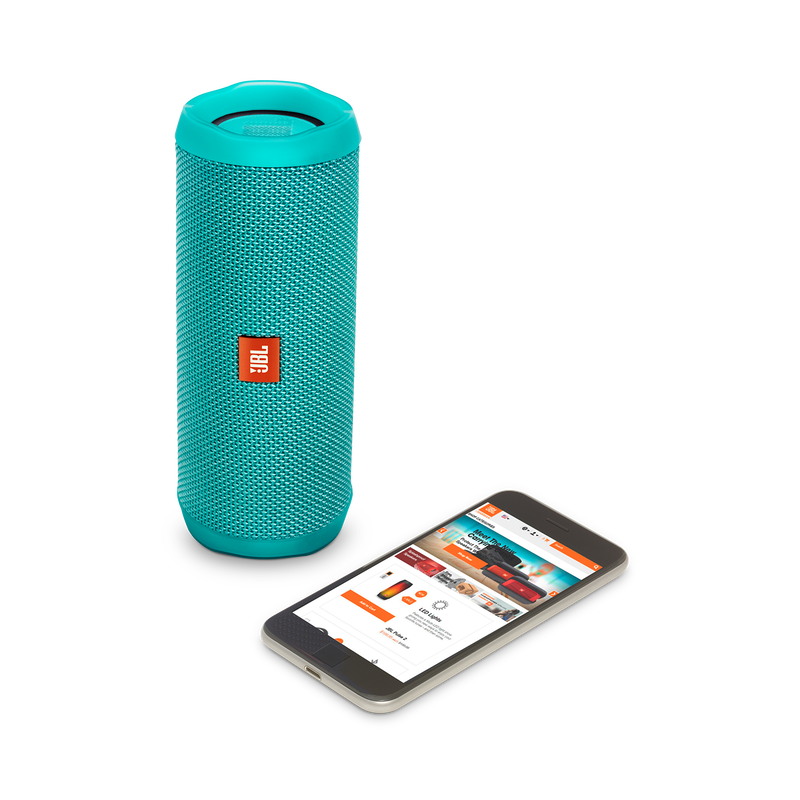 JBL Flip 4 - Teal - A full-featured waterproof portable Bluetooth speaker with surprisingly powerful sound. - Detailshot 2 image number null
