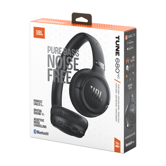 【一度使用】JBL TUNE 680NC ワイヤレスヘッドホン 黒 JBL Tune 680NC | Wireless on-ear Noise cancelling headphones
