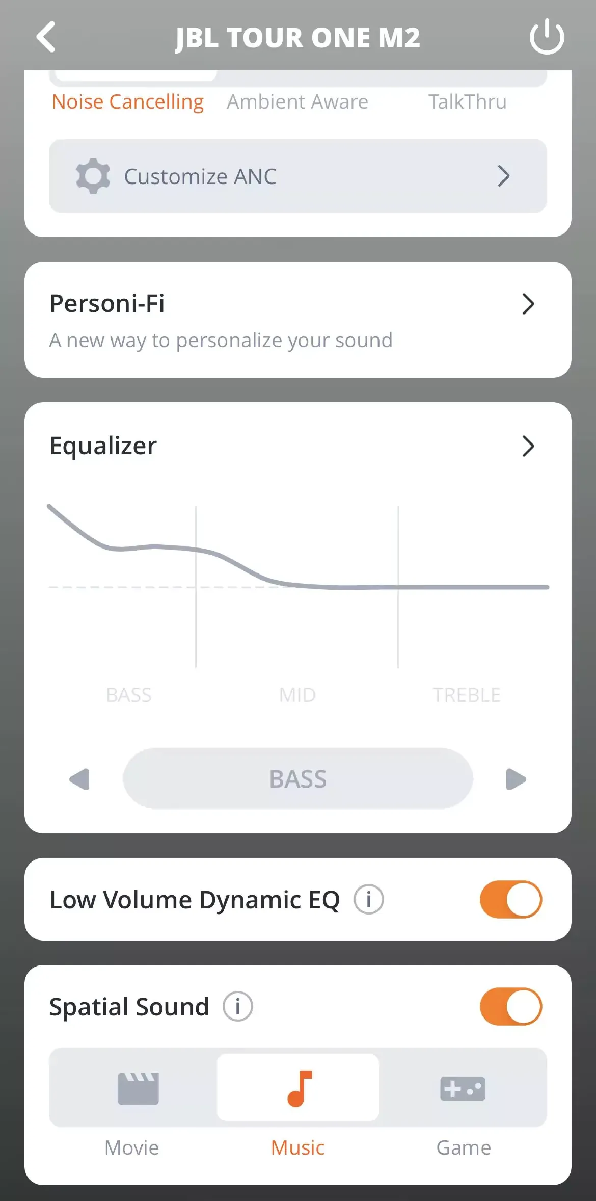 Wireless | headphones Tour M2 over-ear One JBL Cancelling Noise