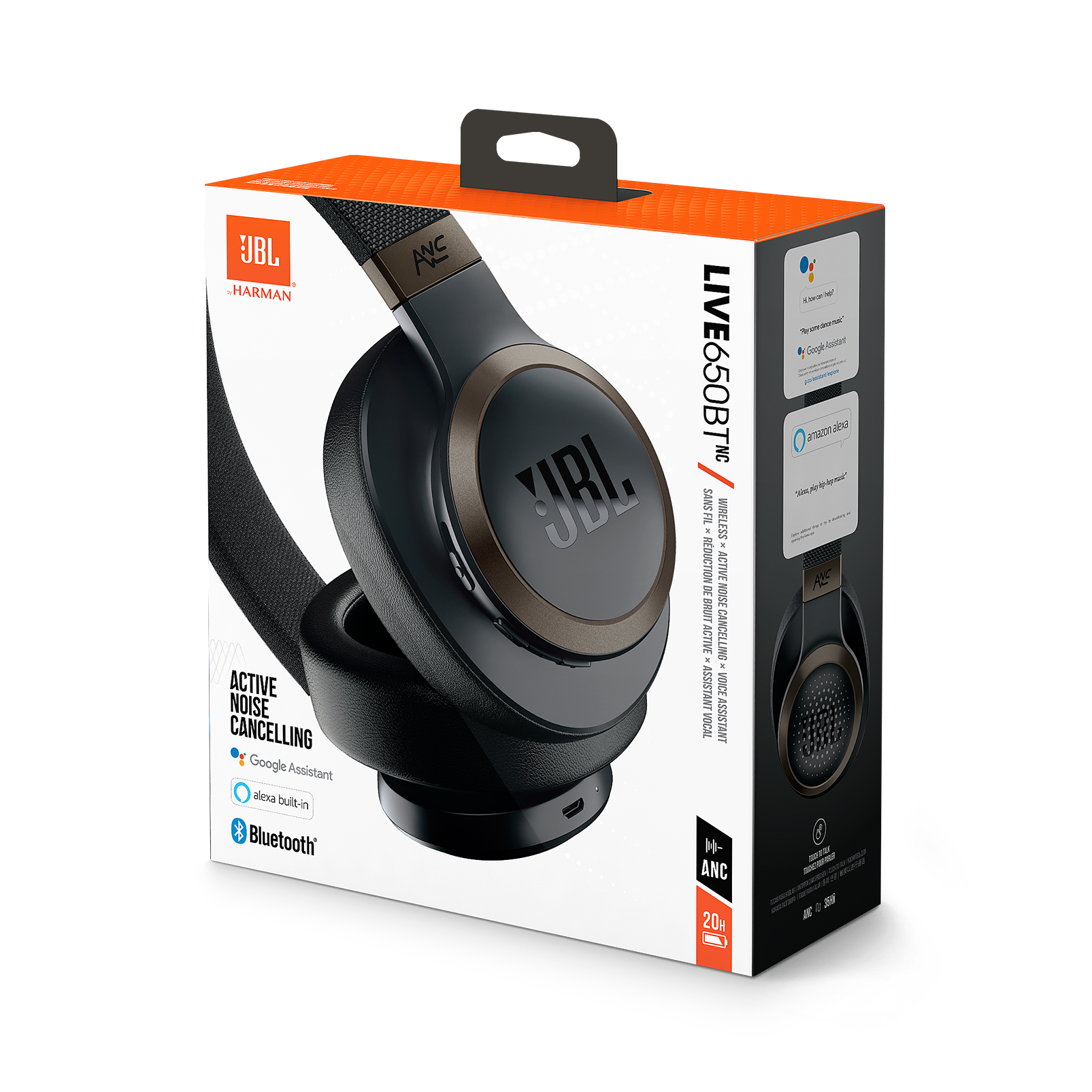 JBL LIVE 650BTNC Wireless OverEar NoiseCancelling Headphones