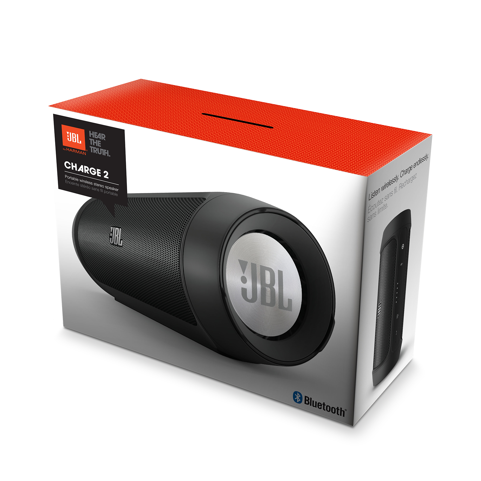 Splashproof Portable Bluetooth Speakers Black JBL Charge 2