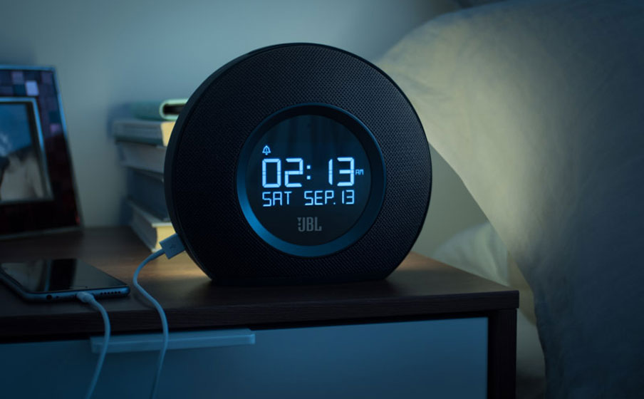 JBL Horizon Bluetooth Alarm Clock Radio with USB Chargers & Ambient Light