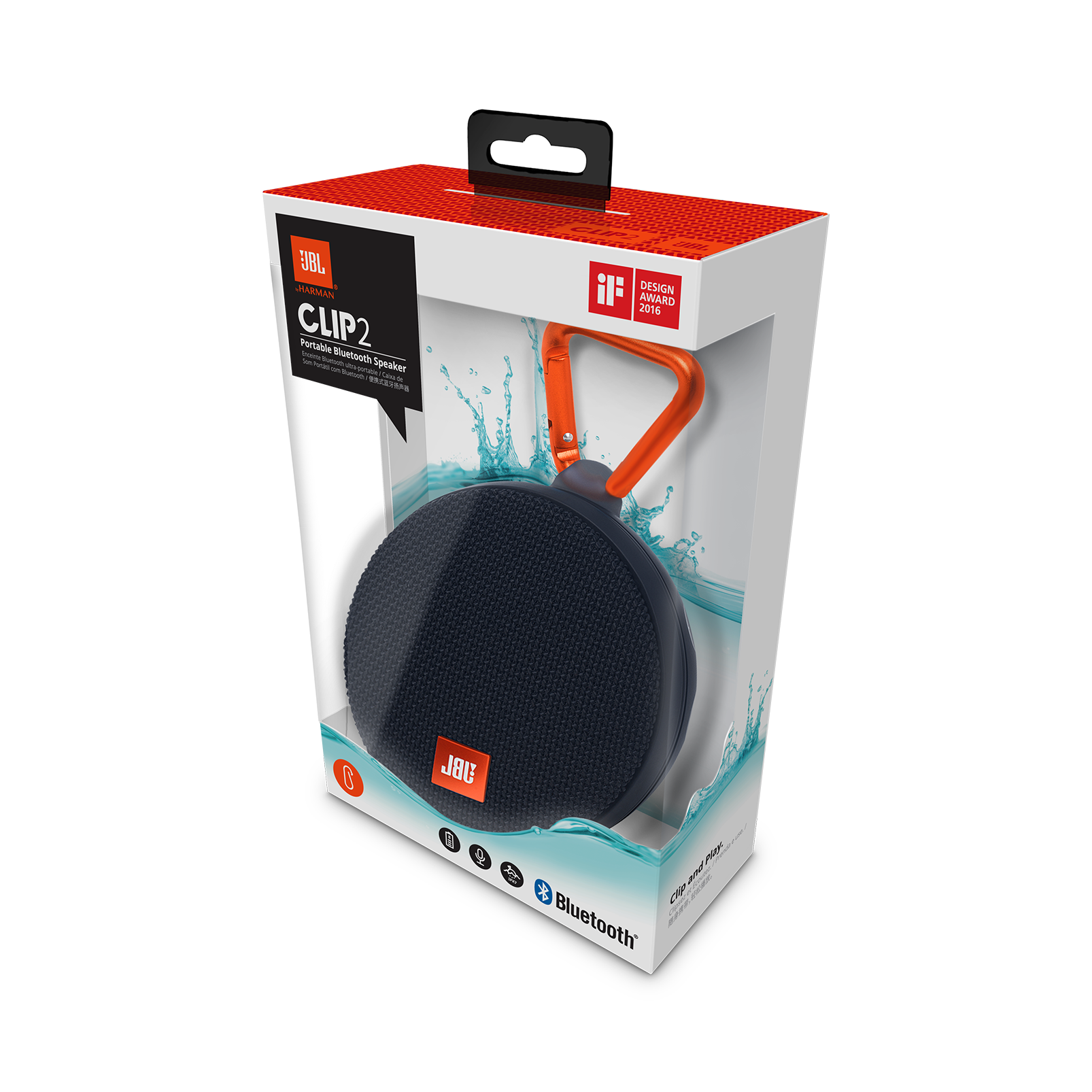 JBL Clip 2 Waterproof Ultraportable Bluetooth Speaker