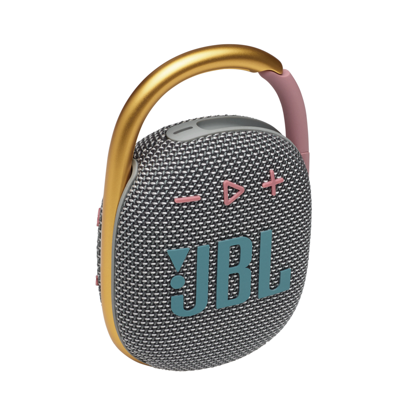 JBL CLIP 4 - Grey - Ultra-portable Waterproof Speaker - Hero