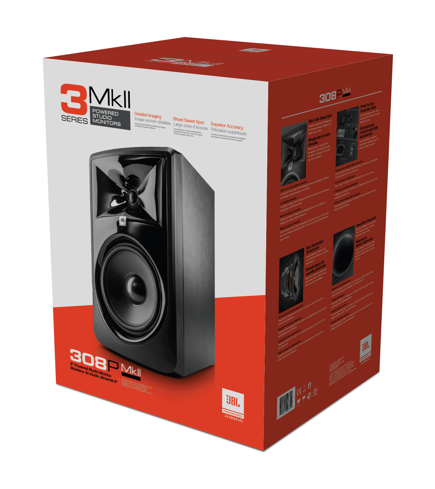 JBL 308P MkII Powered 8" (20.32 cm) TwoWay Studio Monitor