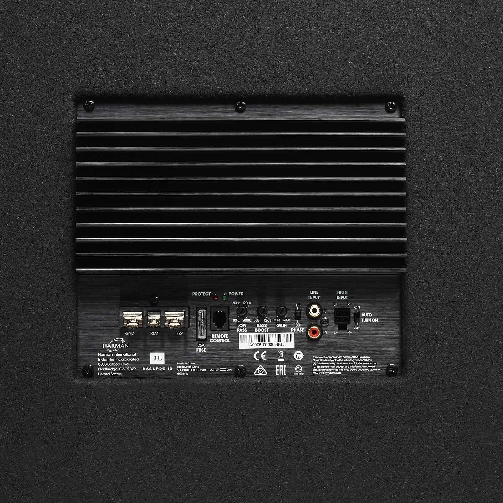 JBL BassPro 12 12" (300mm) Car Audio Powered Subwoofer System with