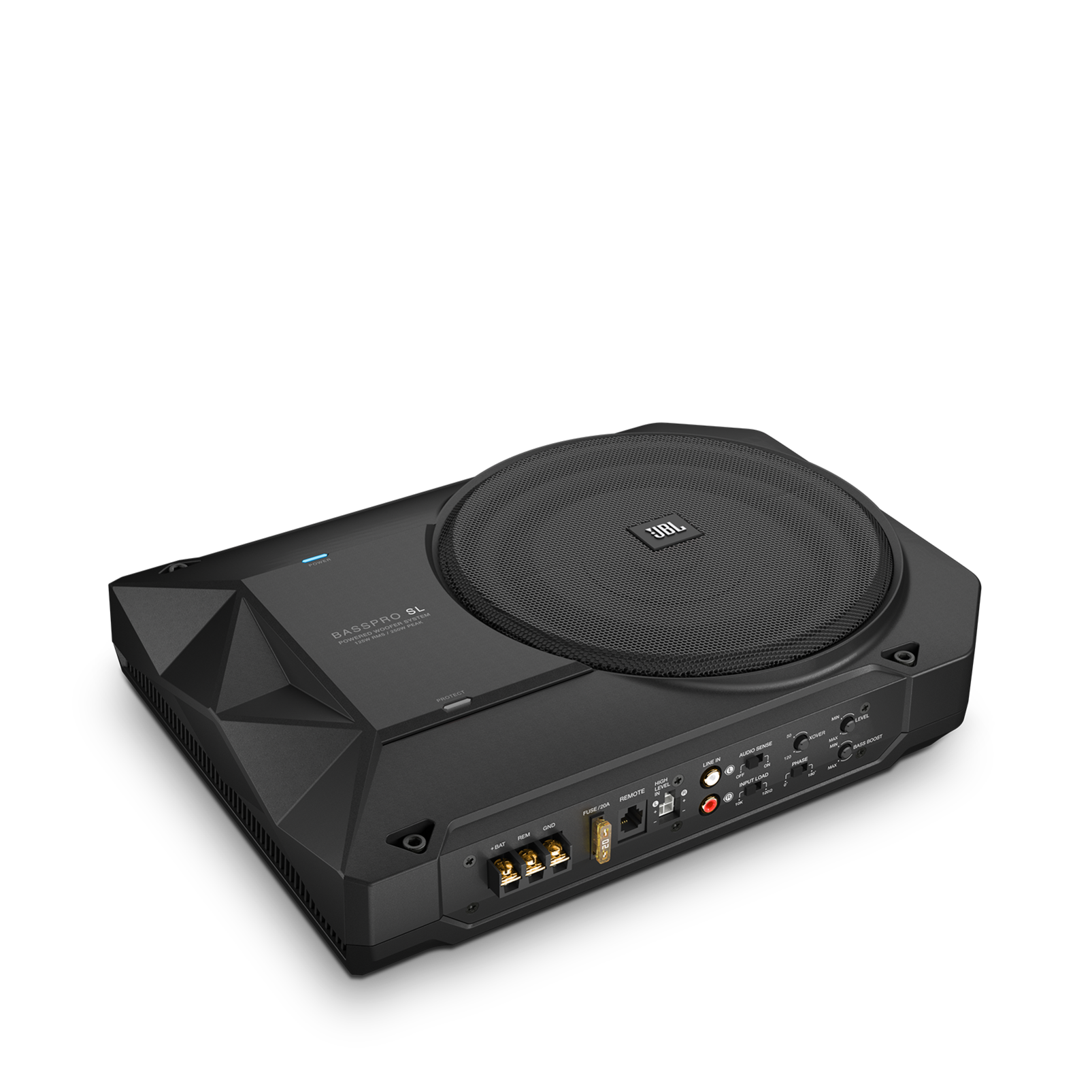 BassPro SL Powered, 8" (200mm) car audio under seat woofer system