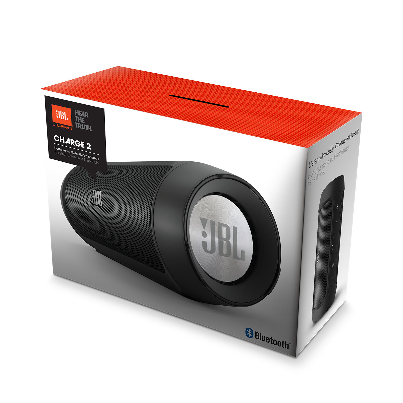JBL Charge 2 Portable wireless stereo speaker with massive battery to